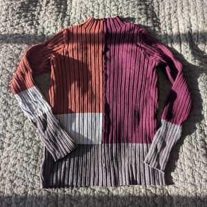 Mod Color Block Turtleneck